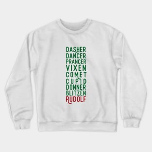 Reindeer Names Crewneck Sweatshirt